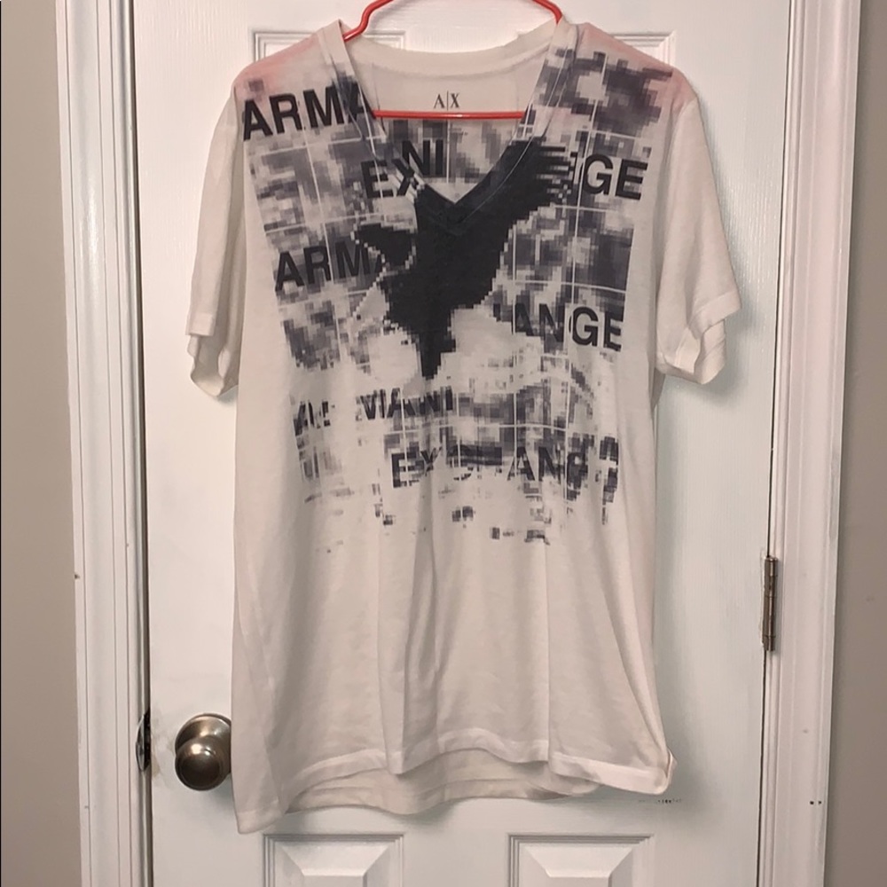 Black and white Armani exchange t shirt